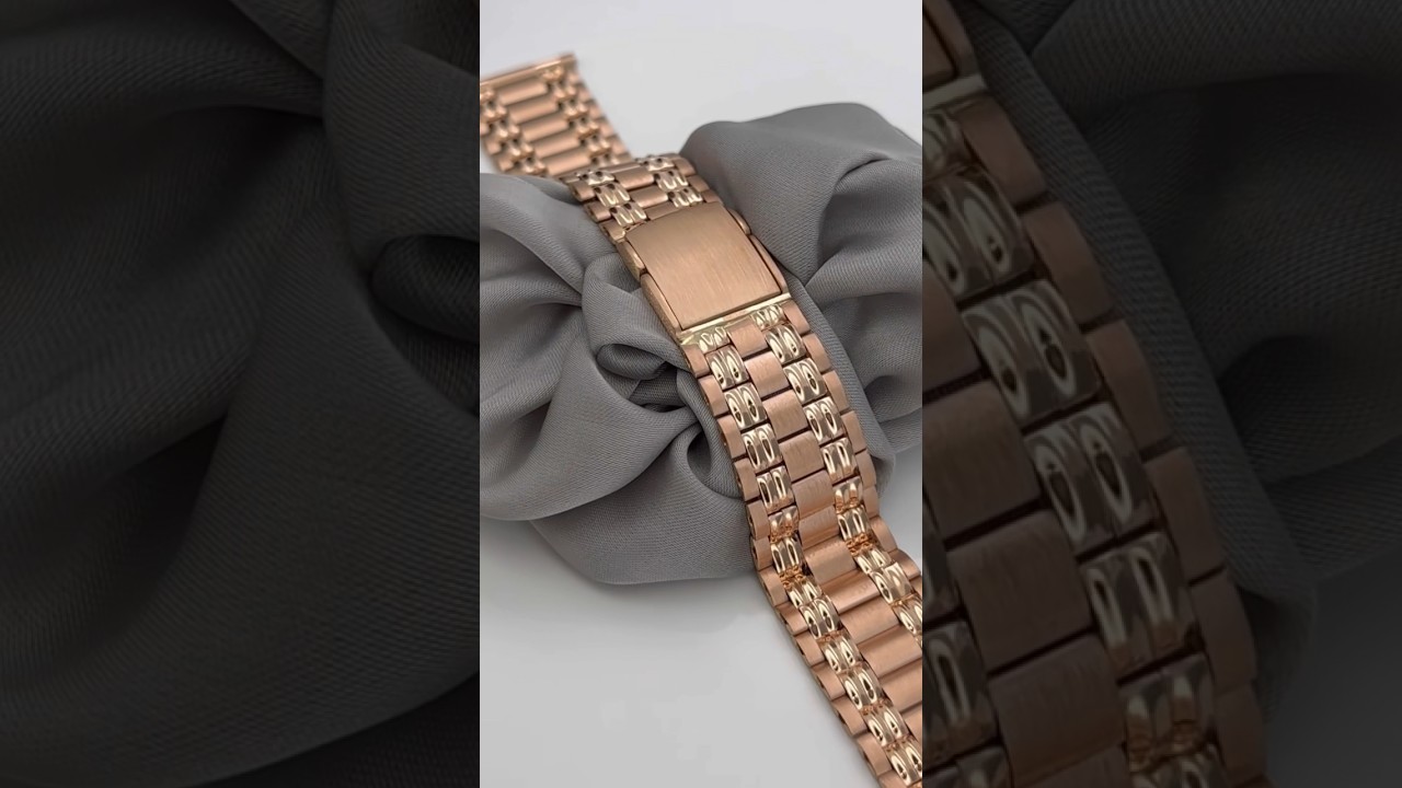 Zlotychlopak.pl  Bransoleta do zegarka męska z czerwonego 14k 585 różowego złota mbw009r