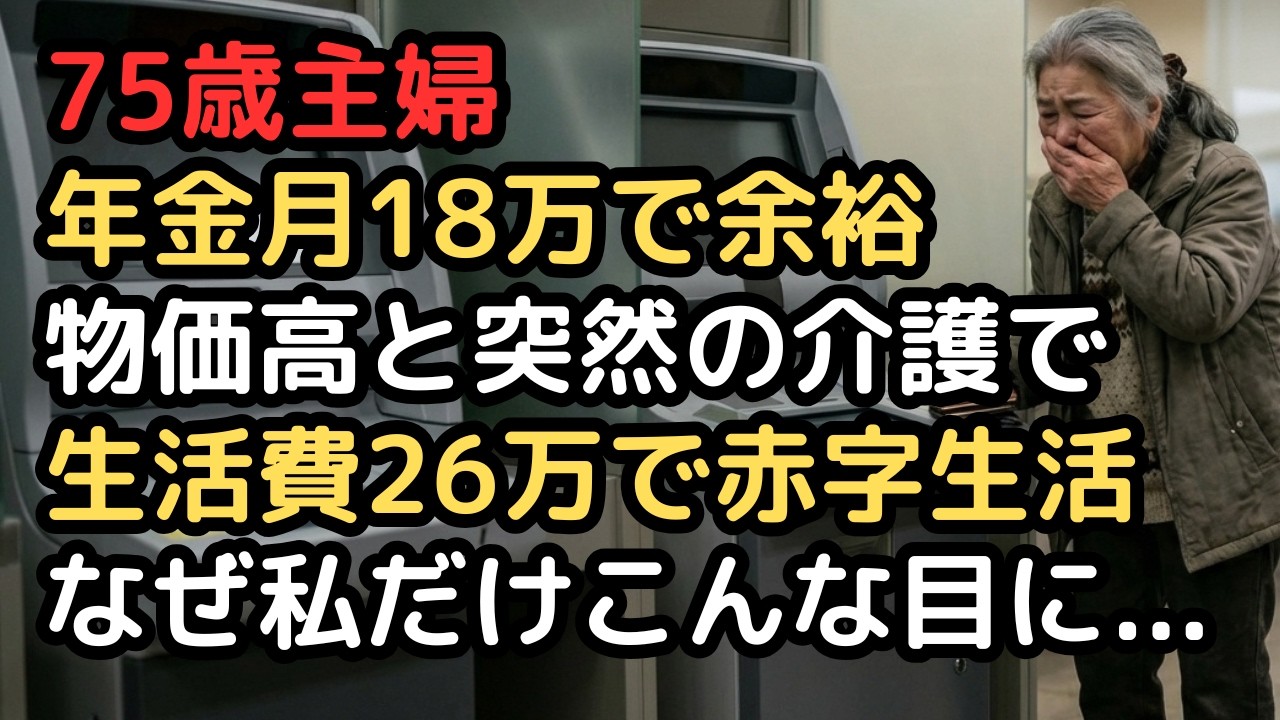 「年金月18万円で余裕だったのに…」2026年の悲劇、物価高と突然の介護で生活費26万円に。老後破綻の危機に直面した75歳夫婦、涙の決断とは