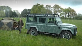Rain Camping in a Hot Tent with Woodstove