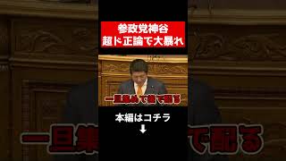 この質疑、強すぎる…神谷宗幣