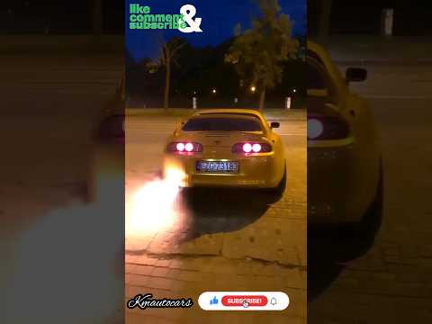 Toyota Supra Crazy loud sound with flame
