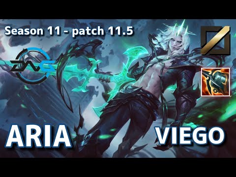 【韓国サーバー/GM】DFM Aria ヴィエゴ(Viego) VS セト(Sett) MID - Patch11.5 KR Ranked【LoL】