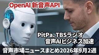 音声市場ニュースまとめ2026年9月2週～音声AIが老舗レーベル、大手地上波 各所で台頭 他