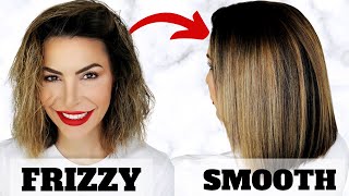 How To Keep Frizzy Hair Smooth In Humidity And Overnight | KMS Tame Frizz