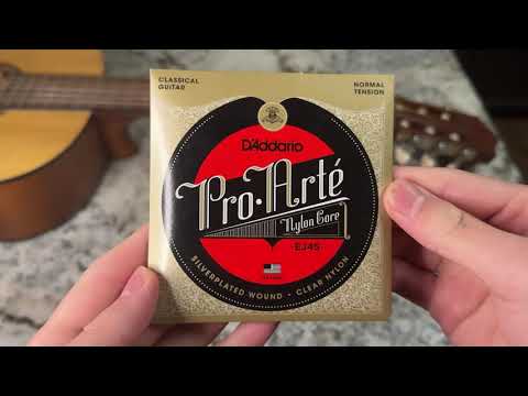 Demonstration On D'Addario's EJ45 Pro-Arte Nylon Classical Guitar Strings
