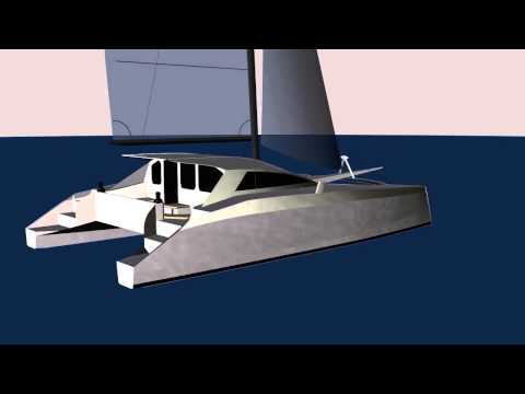G-Force 1200 CAD Rendering - Schionning Designs - Sailing Catamaran