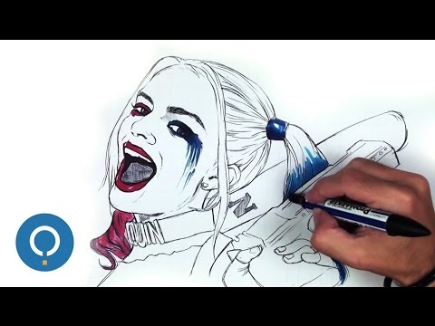 Dessin de Harley Quinn de DC Comics / comment dessiner Harley Quinn