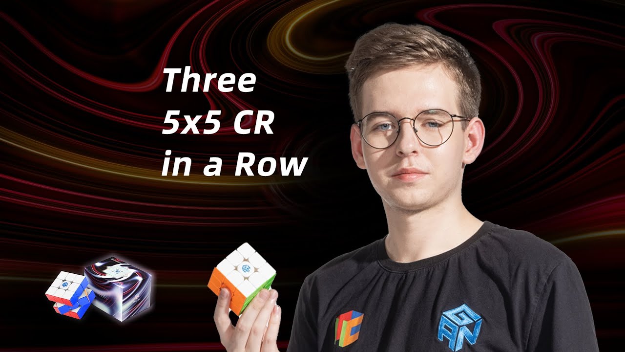 Tymon Kolasiński Three 5x5 Cube European Records in a Row