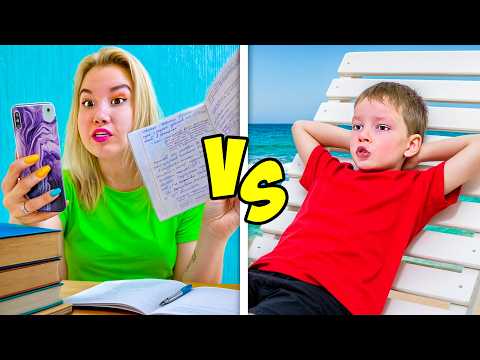 Sveta and Bogdan - who relaxes better!