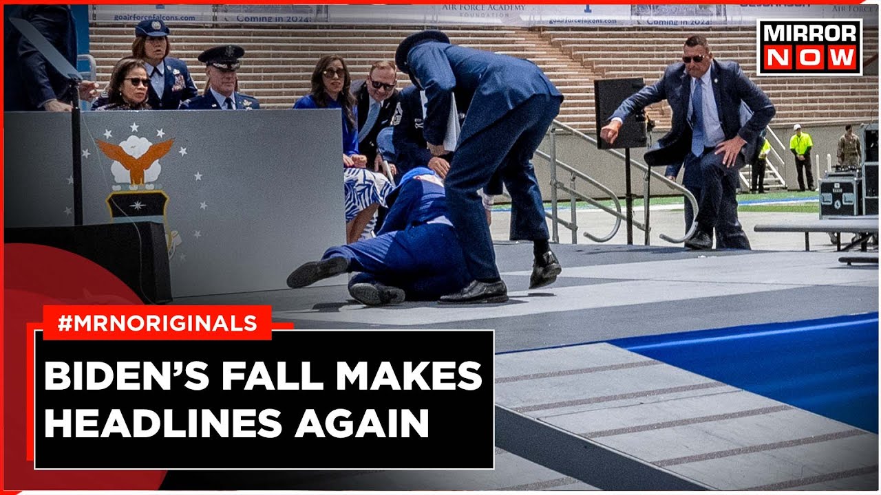 Joe Biden Falls on Stage During Air Force Ceremony, Reacts Later | Here Are All The Times He Tumbled