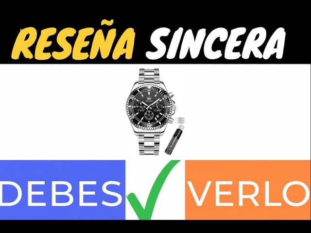 Vídeo relacionado con OLEVS - Reloj para hombre, resistente al agua, esfera azul, reloj de vestir masculino, lujo, acero inoxidable bicolor, con día y fecha, clásico de moda, deportivo, cuarzo, esfera grande, Pulsera