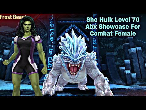 She Hulk Level 70 Abx Showcase For Combat Female - Marvel Future Fight