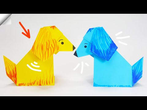 Origami DOG easy DIY paper crafts