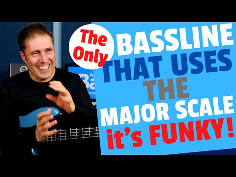 AWESOME FUNK BASS line that uses the Major Scale  with a GREAT TECHNIQUE twist (#23)