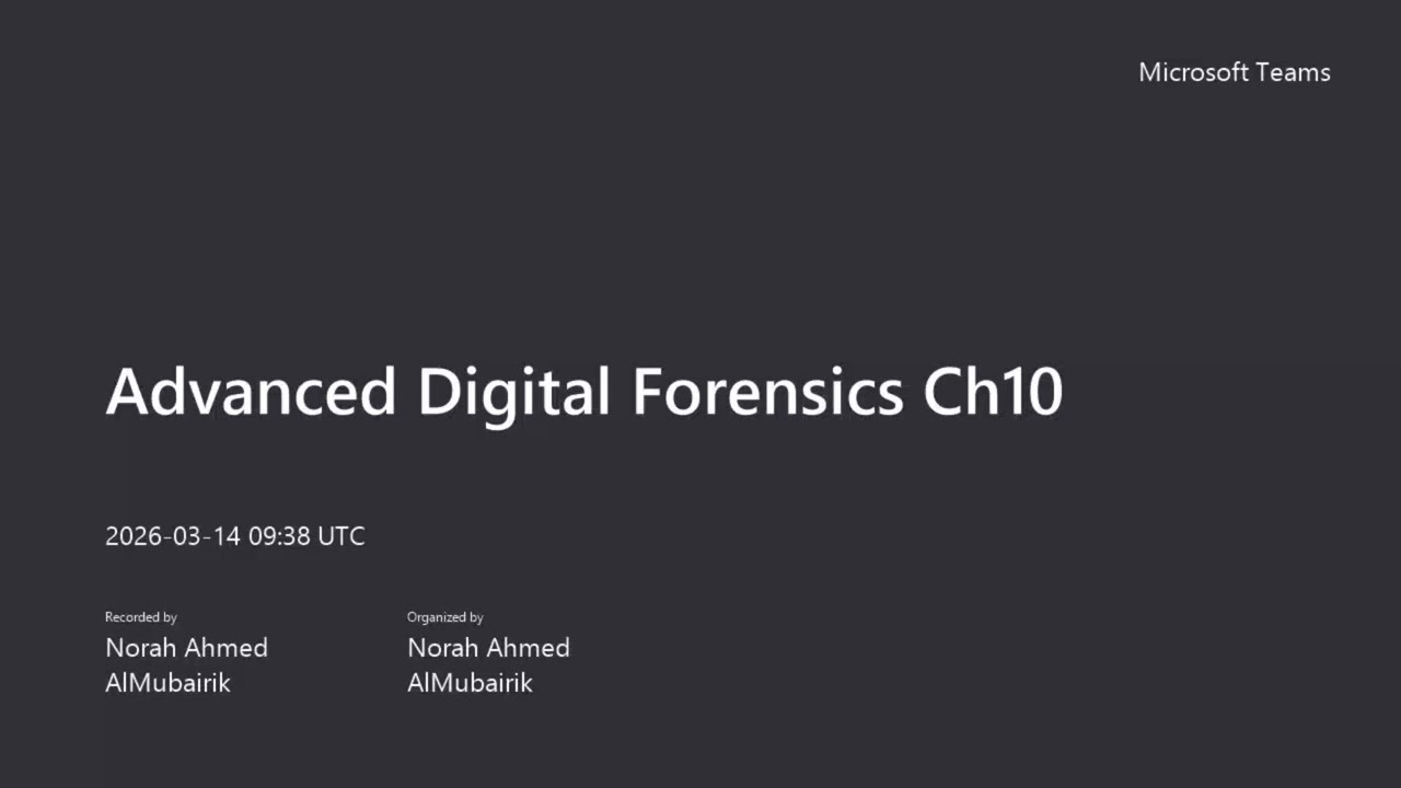 Virtual Machine Forensics, Live Acquisitions, Network Forensics (1)