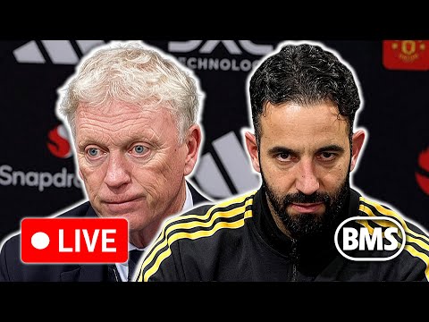 🔴 LIVE | Ruben Amorim and David Moyes post-match press conference | Man Utd 0-1 Everton