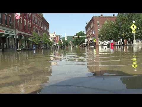 Canoes replace cars in Vermont's capital after historic flood