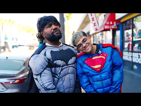 Neon & Rampage Jackson Take Over Hollywood In Super Hero Costumes!
