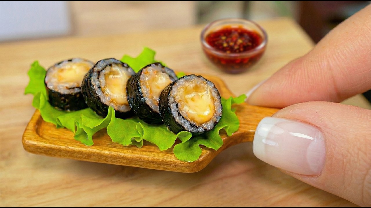 極小サイズでチーズとろ〜り！チーズキムチキンパを作ってみた | Easy Miniature Tuna Kimbap Recipe