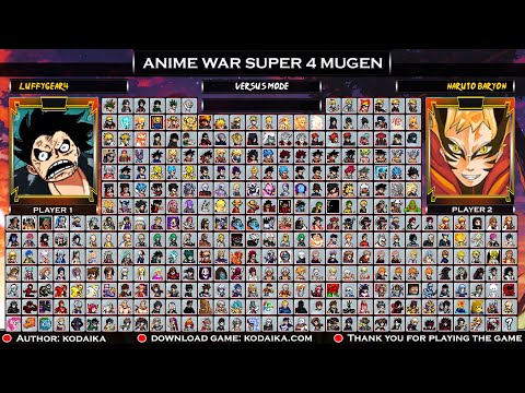Super Anime War 4 Mugen Game
