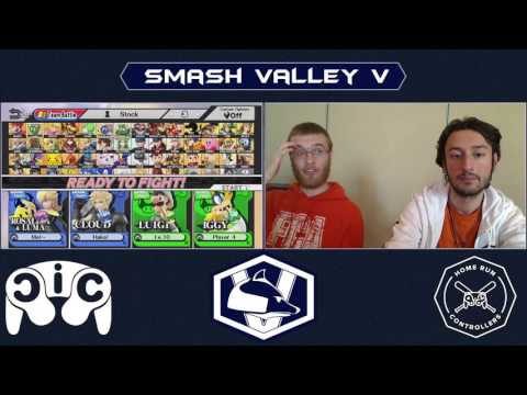 Smash Valley V Wii U Doubles - Mav + Midnight (Blue) vs LVL. 10 + Timko (Green) - Winners Quarters