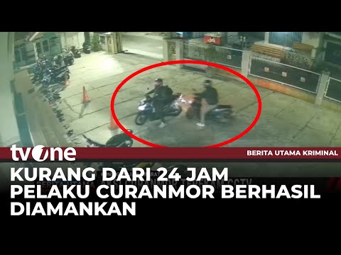 Pelaku Curanmor yang Aksinya Terekam CCTV Berhasil Ditangkap Polisi | Berita Utama Kriminal tvOne