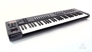 Video thumbnail for MOTÖR 61 61-Key USB/MIDI Master Controller Keyboard with Motorized Faders and Touch-Sensitive Pads by Behringer