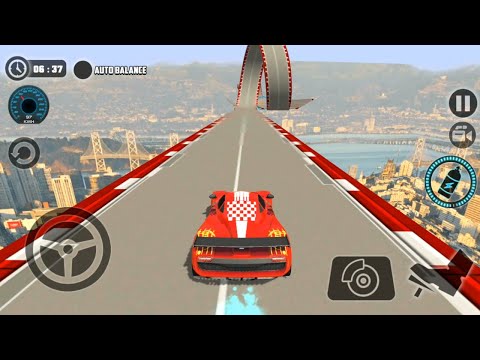 Impossible Car Tracks 3D - Red Sport Car Driving Stunts Levels 10 to 13 Completed Campaing Mode Game