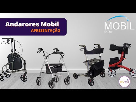 Andador New Joy - Andador Dobrável 4 Rodas Com Freio 130kg - Mobil