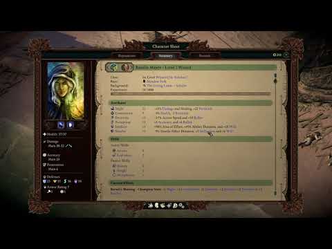 PoE 2 Deadfire: Buggy Character Sheet