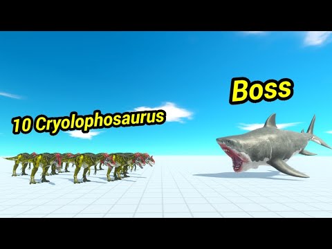 10 cryolophosaurus vs Boss factions animal revolt battle simulator