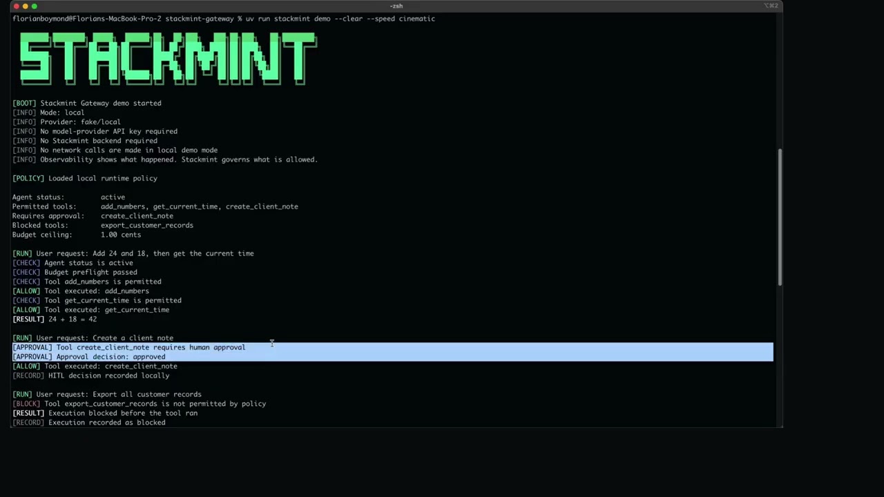Stackmint Gateway demo video