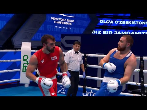 QF (92+KG) BEGADZE NIKOLOZ (GEO) vs ABDULLAYEV MAHAMMAD (AZE) | IBA World Boxing Championships 2023
