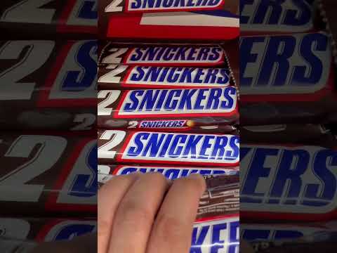 ASMR Box of Snickers! #snickers #chocolates #shorts