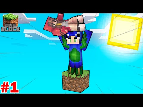 First Day In Minecraft One Block With My Sister 😍 (EP 1)
