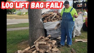 Watch this video if you use or plan to use Log Lift bags for firewood