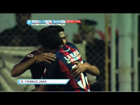 Gol Jara. San Lorenzo 4 Unión 2. Torneo Final 2013. Fecha 15. Fútbol Para Todos