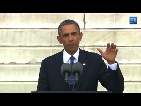 奧巴馬總統在華盛頓遊行50週年紀念會上的講話（高清完整版）。 (President Obama's Speech on the 50th Anniversary of the March On Washington (Complete HD))