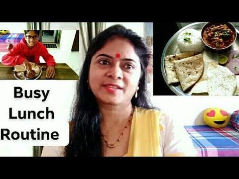 INDIAN MOM BUSY LUNCH ROUTINE 2019| Lunch Routine in Hindi| Kitchen Cleaning Routine| Rajma Masala Video