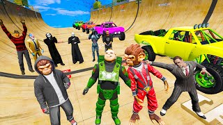 GTA 5: Multi Corrida Insana de  com Carros Troffy e Parkour! Epic New Stunt Racing