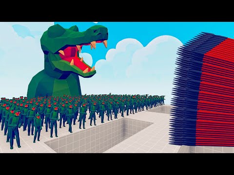 100x CROCODILE + 1x GIANT vs 3x EVERY GOD   Totally Accurate Battle Simulator TABS