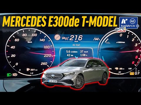 Tachovideo Mercedes E 300 de 4MATIC T-Modell AMG Line (S214) 0-100 kmh kph 0-60 mph Beschleunigung