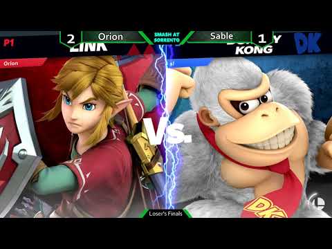 Smash at Sorrento #3 - Orion (Link, Captain Falcon) vs Sable (DK, Link) - Top 8 Loser's Finals