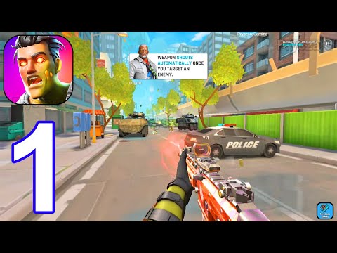 Zombie Horde - Gameplay Walkthrough Part 1 Tutorial District 1 Zombie Defense (Android, iOS)