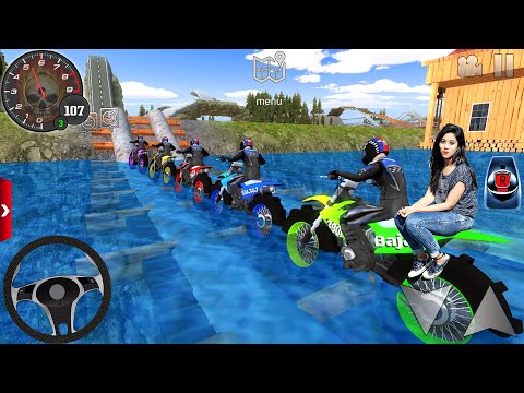 Juego de Motos - Racing Extreme Dirt green Motor Bike stunts Driving #1 - [Android / IOS gameplay]