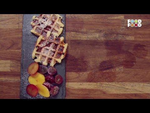 Eggless Waffles | 5 minutes EASY EGGLESS WAFFLES| Easy & Simple Homemade Waffles For Kids | FoodFood