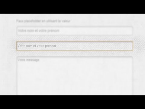 Tutoriel jQuery Faux Placeholder
