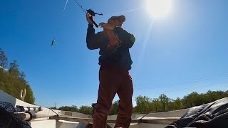 Fishing with an Ice rod from a boat…I have never tried this before…