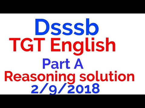 Tgt English male  answer key reasoning part A 2/09/2018