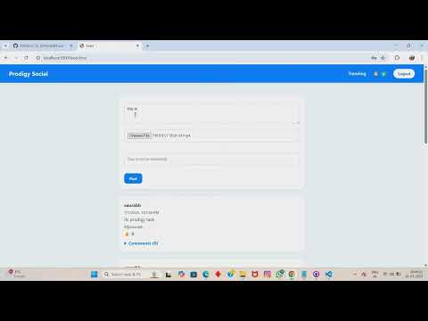🔥 Full-Stack Social Media Platform | Prodigy InfoTech Internship Task-05